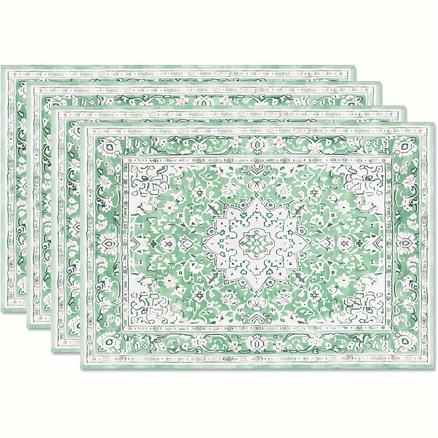 4-Pack Sage Green Boho Placemats – Vintage Floral Mandala Design, Woven Linen, Machine Washable for Farmhouse Table Decor 30x45cm-4PC
4-Pack Sage Green Boho Placemats – Vintage Floral Mandala Design, Woven Linen, Machine Washable for Farmhouse Table Decor 30x45cm-4PC