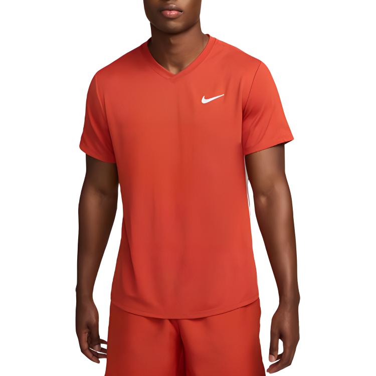 Nike Футболка Court Dri-FIT с логотипом V-образным вырезом, мягкая эластичная, с коротким рукавом, мужская, цвет красный, оранжевый CV2982-811 L
Nike Футболка Court Dri-FIT с логотипом V-образным вырезом, мягкая эластичная, с коротким рукавом, мужская, цвет красный, оранжевый CV2982-811 L