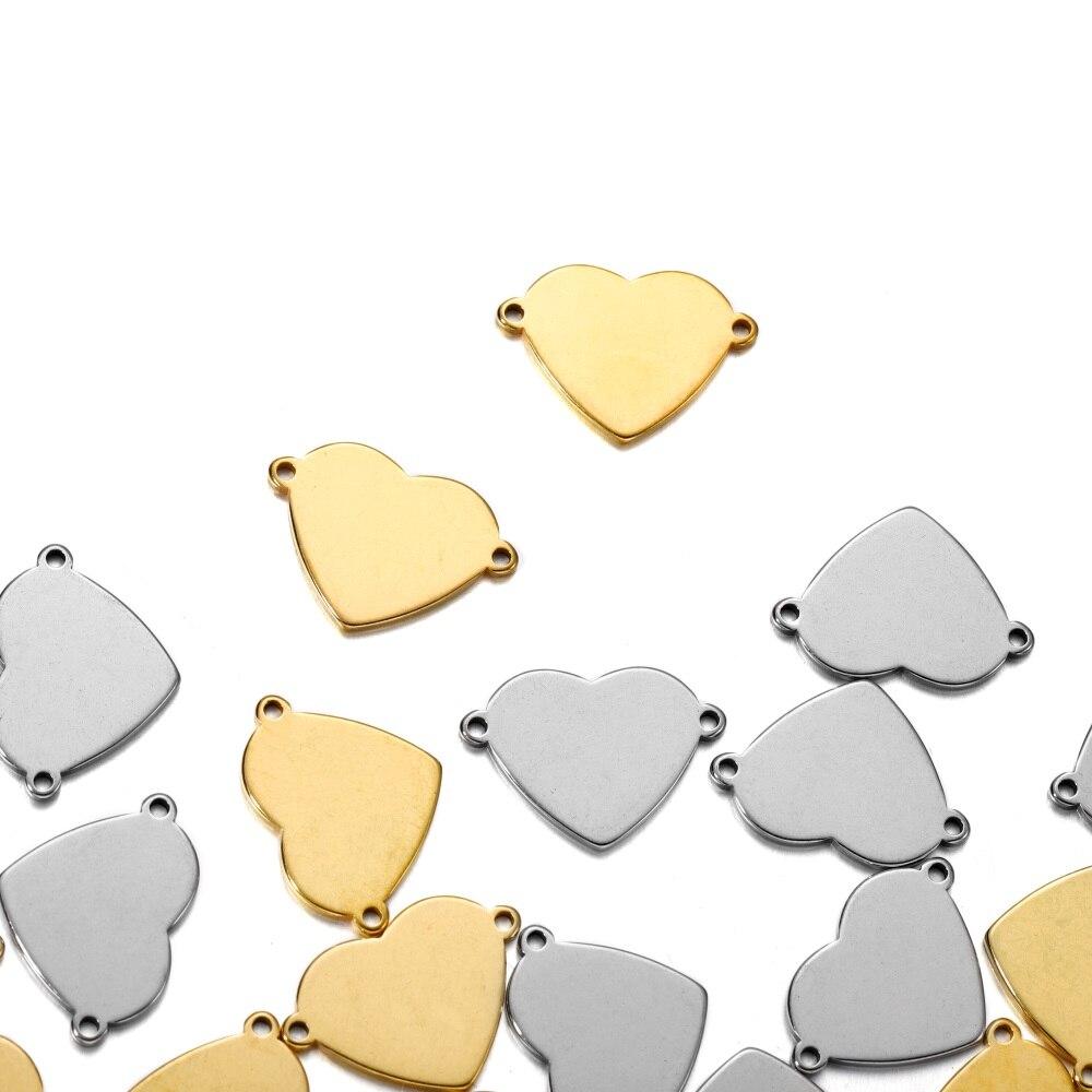 10pcs/lot 13x18mm Stainless Steel Heart Charm Connectors Bracelet Necklace Pendant For DIY Jewelry Making Findings 2 Holes Charm
10pcs/lot 13x18mm Stainless Steel Heart Charm Connectors Bracelet Necklace Pendant For DIY Jewelry Making Findings 2 Holes Charm