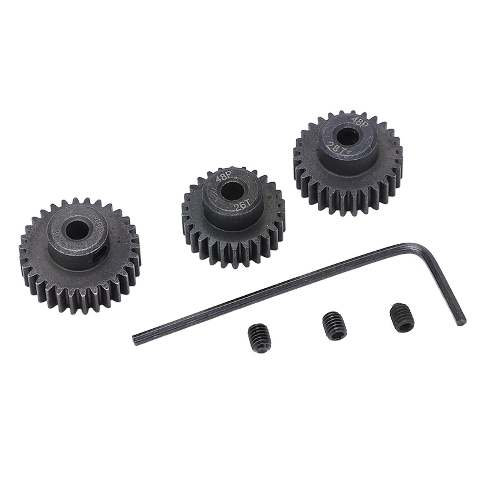 48P 3.175mm Pinion Motor Gear Set Powder Metallurgy Hardened Pinion Gear Set for RC Cars 26T 28T 30T
48P 3.175mm Pinion Motor Gear Set Powder Metallurgy Hardened Pinion Gear Set for RC Cars 26T 28T 30T