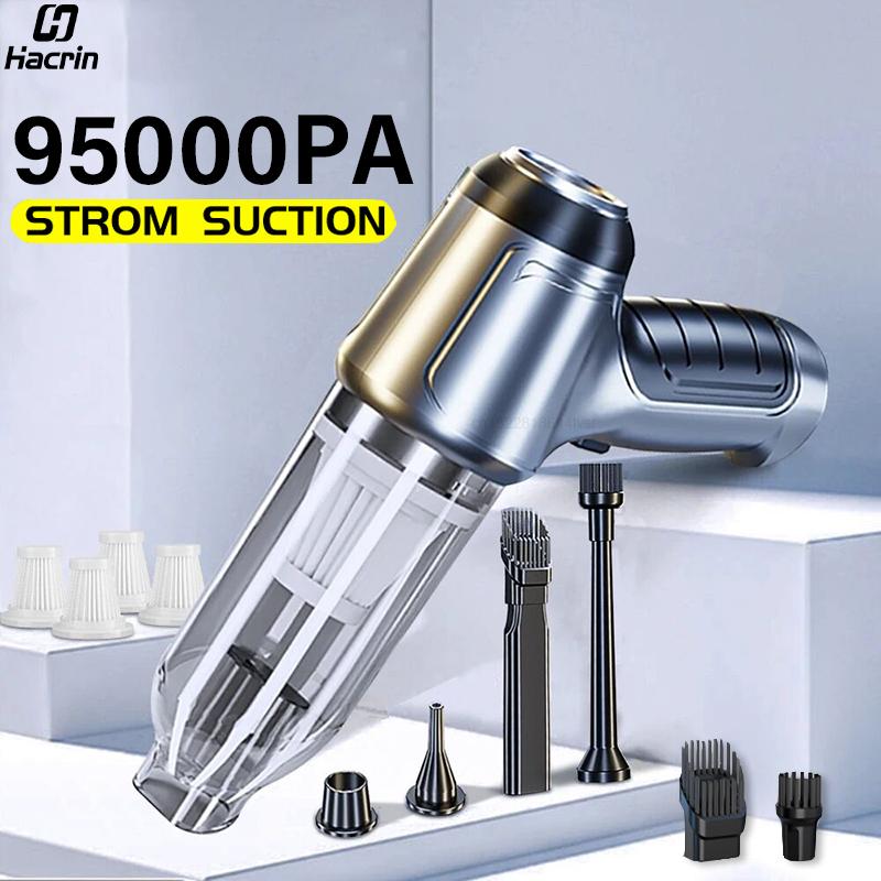 Автомобильный пылесос портативный беспроводной пылесос 95000PA мощный всасывающий ручной пылесос мощный вентилятор для автомобиля дома
Автомобильный пылесос портативный беспроводной пылесос 95000PA мощный всасывающий ручной пылесос мощный вентилятор для автомобиля дома