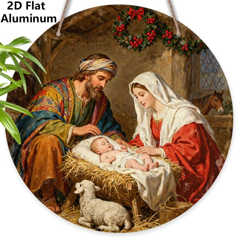 2D Flat Nativity Aluminium Christmas Sign - Navidad Figurine Ornaments with Holy Night - Aluminium Manger Sign - Ideal for Front Door, Wall, Porch 7.87×7.87inch
2D Flat Nativity Aluminium Christmas Sign - Navidad Figurine Ornaments with Holy Night - Aluminium Manger Sign - Ideal for Front Door, Wall, Porch 7.87×7.87inch