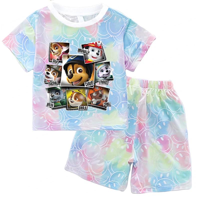 Paw Patrol Summer Clothing Sets for Baby Girl Outfits Cute Print Tie-dye Smile Tees Children Short Sleeve T Shirt Shorts 2pcs 100
Paw Patrol Summer Clothing Sets for Baby Girl Outfits Cute Print Tie-dye Smile Tees Children Short Sleeve T Shirt Shorts 2pcs 100
