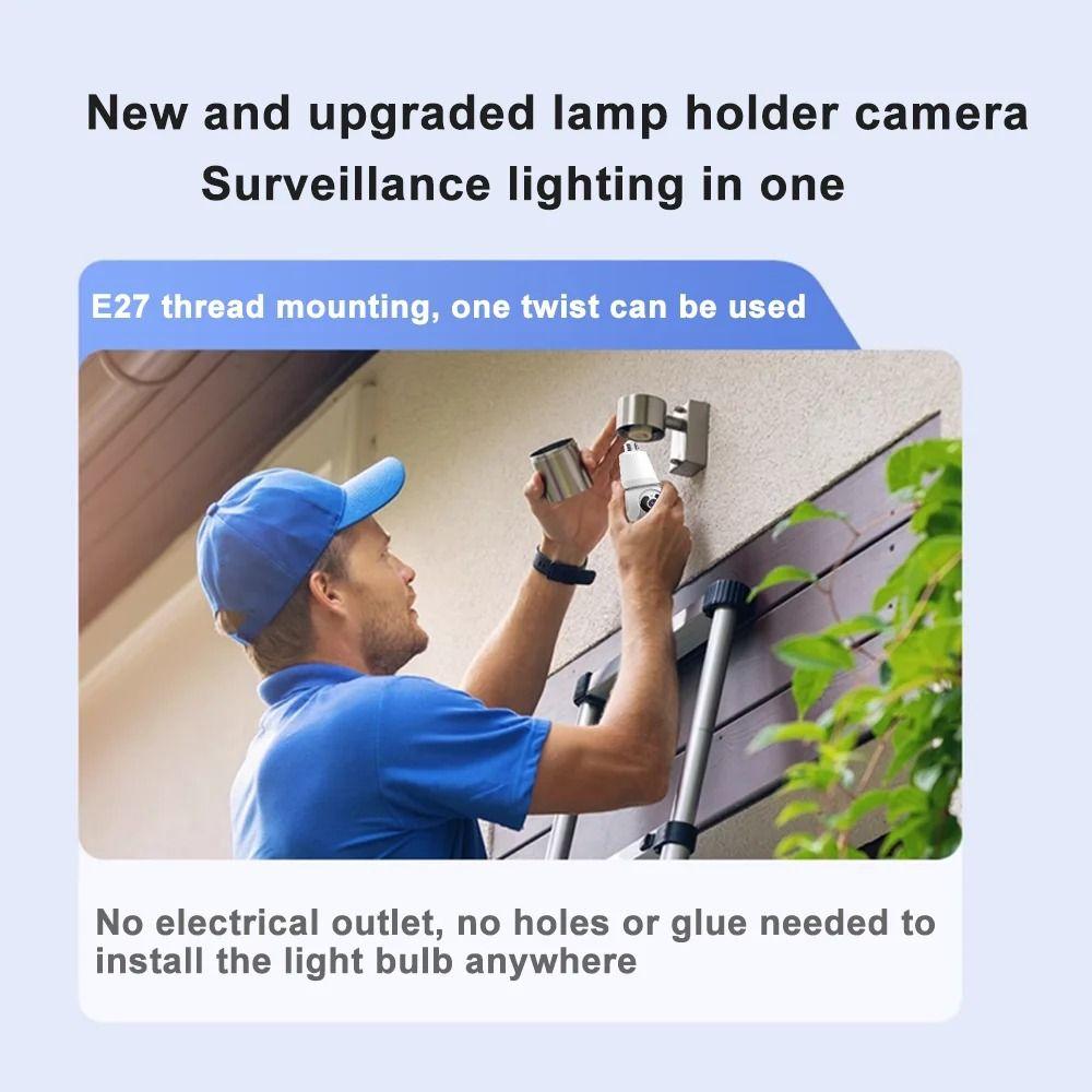 2MP/3MP Resolution E27 Bulb Camera Color Night Vision PTZ Smart Tracking Two-Way Talk Camera Wifi Motion Detection 128G TF Card
2MP/3MP Resolution E27 Bulb Camera Color Night Vision PTZ Smart Tracking Two-Way Talk Camera Wifi Motion Detection 128G TF Card