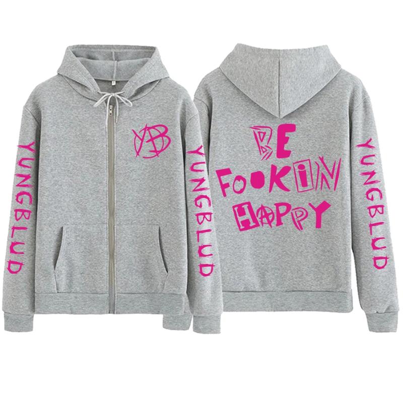 Rock Singer Yungblud Be Fookin Happy Zipper Hoodie Man Woman Harajuku Long Sleeve Hip Hop Pullover Tops Zip Up Hoodie 4XL сірий
Rock Singer Yungblud Be Fookin Happy Zipper Hoodie Man Woman Harajuku Long Sleeve Hip Hop Pullover Tops Zip Up Hoodie 4XL сірий