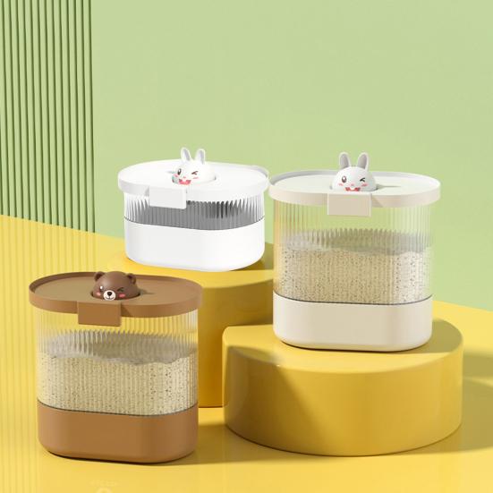 1 Set 10/20L Rice Bucket with Measuring Cup Large Capacity Cartoon Rabbit/Bear Rice Storage Container Grain Sealed Jar Kitchen Supplies
1 Set 10/20L Rice Bucket with Measuring Cup Large Capacity Cartoon Rabbit/Bear Rice Storage Container Grain Sealed Jar Kitchen Supplies