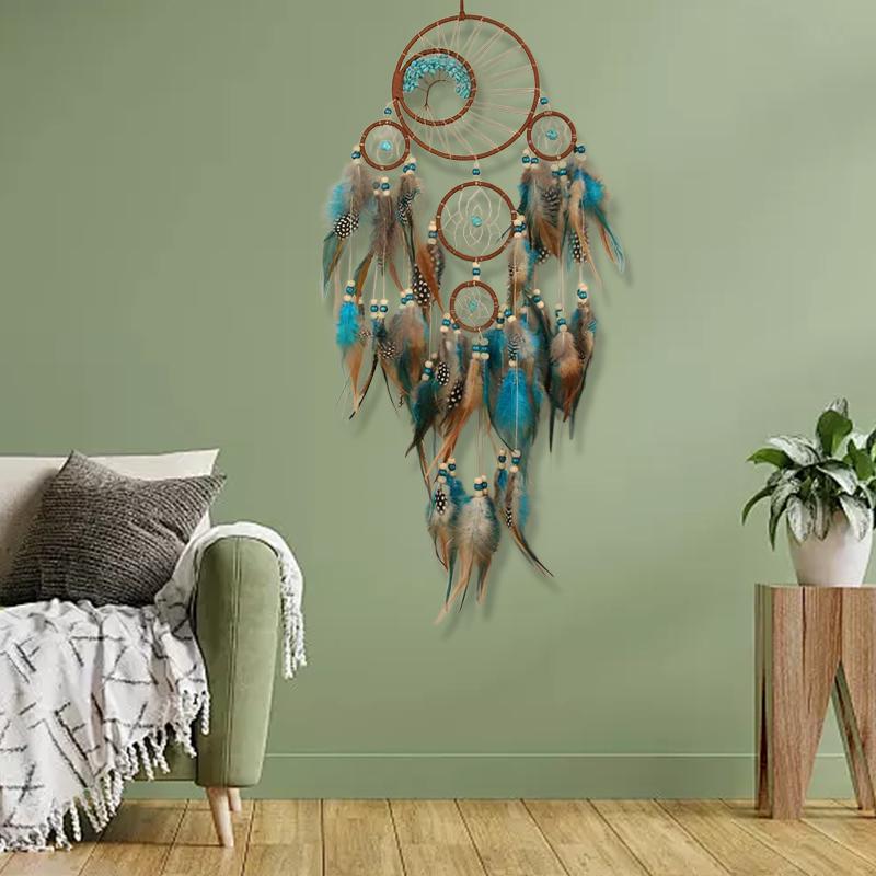 1pc 6 rings Tree of Life Dreamcatcher, Hand-woven Multi-ring Feather Wind Chimes Home Ornaments, Hanging Pendants, Wall Art,
1pc 6 rings Tree of Life Dreamcatcher, Hand-woven Multi-ring Feather Wind Chimes Home Ornaments, Hanging Pendants, Wall Art,