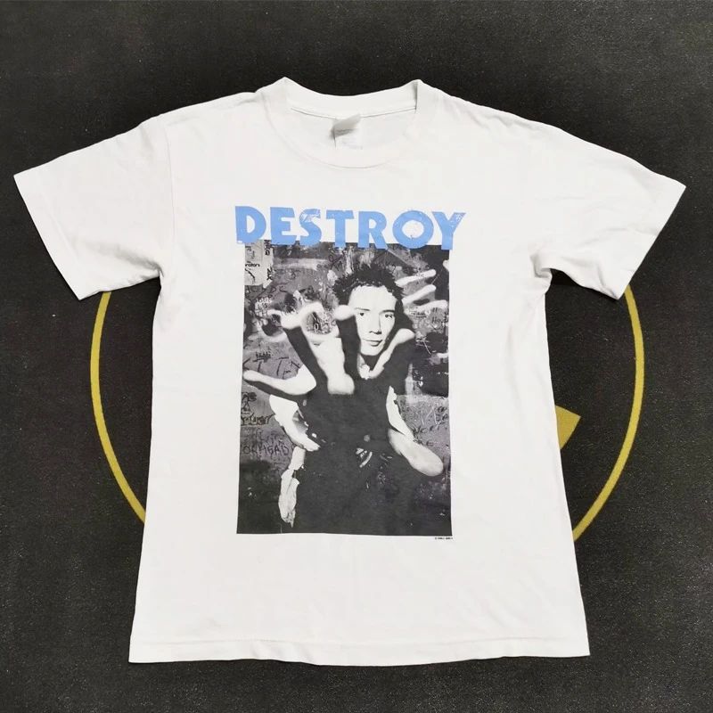 Rock Punk Print Pattern Short Sleeve Retro Sports Streetwear Double Sided Print T-shirt Casual Loose Cotton Top Unisex S
Rock Punk Print Pattern Short Sleeve Retro Sports Streetwear Double Sided Print T-shirt Casual Loose Cotton Top Unisex S