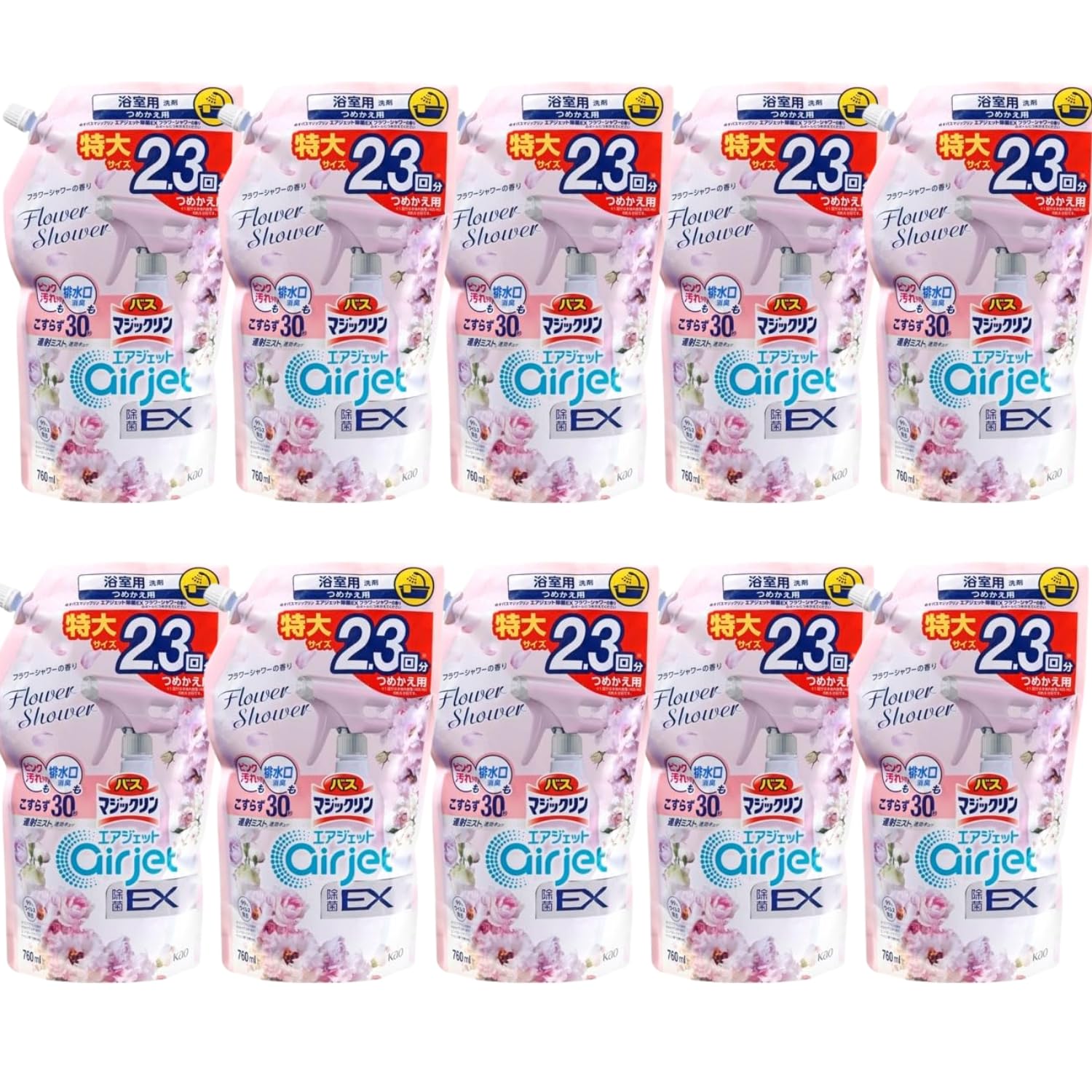 Kao Bath Magiclin Air Jet Disinfectant EX Flower Shower Scent Refill 760 мл Набор из 10 штук 8LINK
Kao Bath Magiclin Air Jet Disinfectant EX Flower Shower Scent Refill 760 мл Набор из 10 штук 8LINK