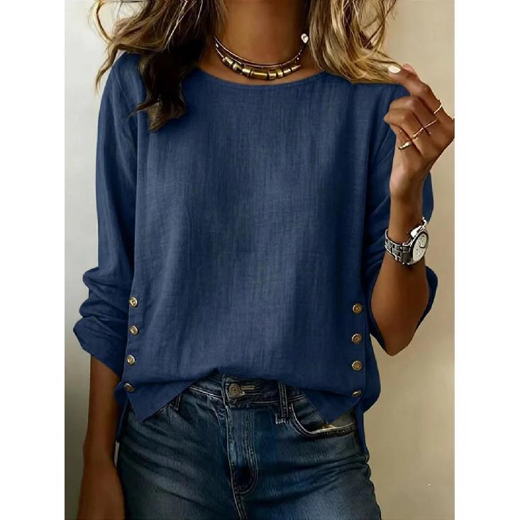2026 Summer New Women s T-Shirt, Solid Color, Round Neck, Casual Loose Cotton-Linen Top for Women XXXL темно-синього кольору
2026 Summer New Women s T-Shirt, Solid Color, Round Neck, Casual Loose Cotton-Linen Top for Women XXXL темно-синього кольору