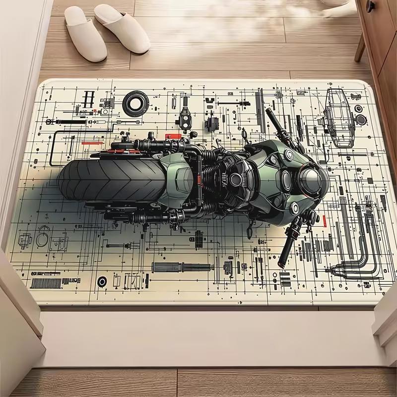 American Vintage Motorcycle Door Mat Retro Motorbike Pattern Entrance Rug Bike Lover Home Bathroom Decor Soft Non-Slip Carpet 40x60cm
American Vintage Motorcycle Door Mat Retro Motorbike Pattern Entrance Rug Bike Lover Home Bathroom Decor Soft Non-Slip Carpet 40x60cm