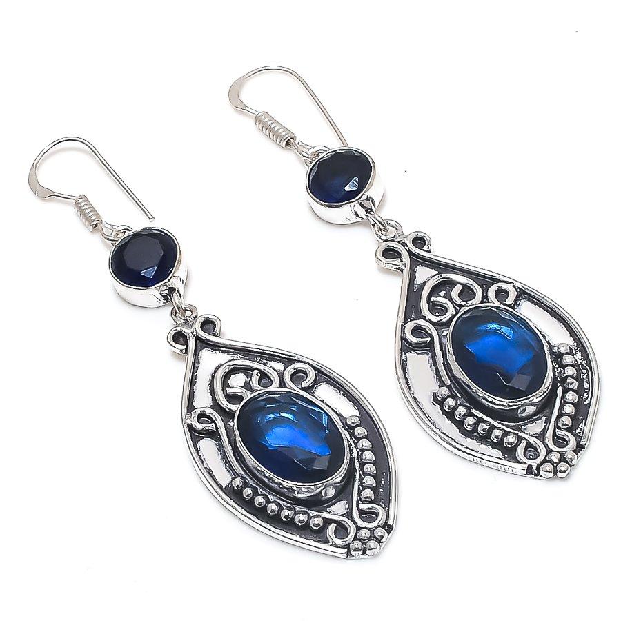 Натуральный Лондонский Голубой Топаз Драгоценный Камень Серьга из Стерлингового Серебра 925 пробы 2,76 E2i18
Натуральный Лондонский Голубой Топаз Драгоценный Камень Серьга из Стерлингового Серебра 925 пробы 2,76 E2i18