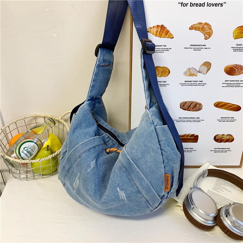 Trendy Denim Dumpling Bag: Stylish, Versatile, Large-Capacity Shoulder & Crossbody Bag for 2026 Fashion. світло-синій колір
Trendy Denim Dumpling Bag: Stylish, Versatile, Large-Capacity Shoulder & Crossbody Bag for 2026 Fashion. світло-синій колір