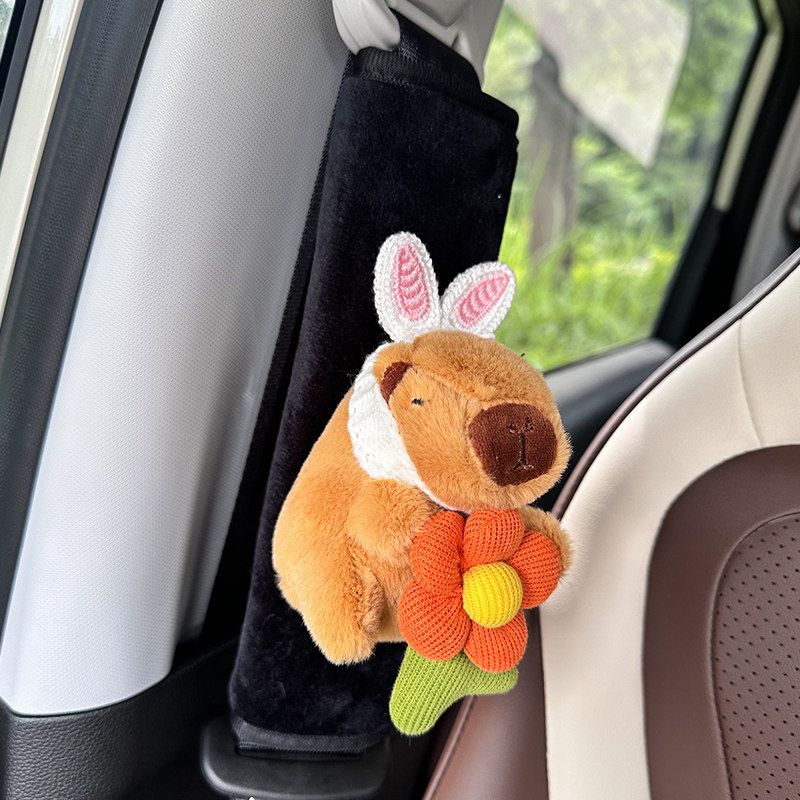 Car Seatbelt Shoulder Pad, Anti-Neck-Strangling, Pink Cute Capybara Ornament, Decorative Accessory for Women Rabbit Ear Capybara Shoulder Pads
Car Seatbelt Shoulder Pad, Anti-Neck-Strangling, Pink Cute Capybara Ornament, Decorative Accessory for Women Rabbit Ear Capybara Shoulder Pads