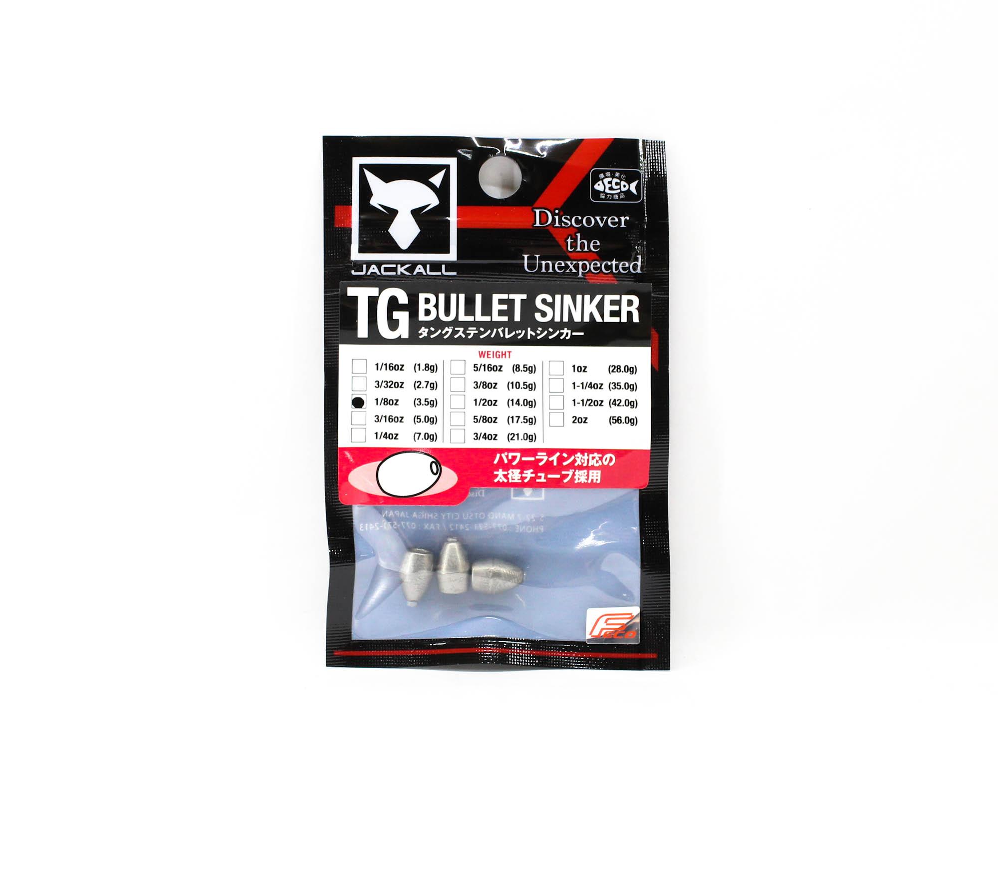 Jackall Вольфрамовый груз-пуля 3,5 грамма 1/8 унции 3 шт./уп. (0184)
Jackall Вольфрамовый груз-пуля 3,5 грамма 1/8 унции 3 шт./уп. (0184)