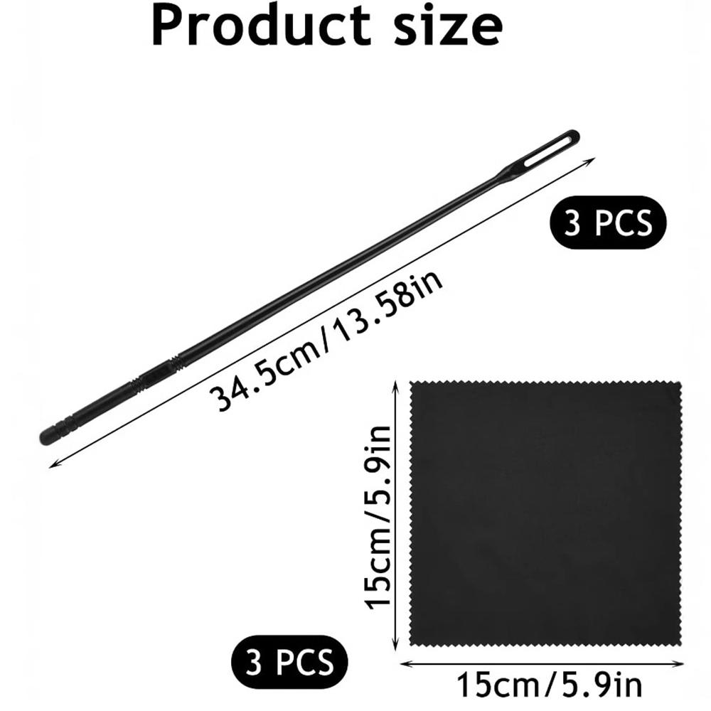 New 3Sets Flute Cleaning Rods & Cloth Interior Care Cleaner Tool for Wind Instrument
New 3Sets Flute Cleaning Rods & Cloth Interior Care Cleaner Tool for Wind Instrument
