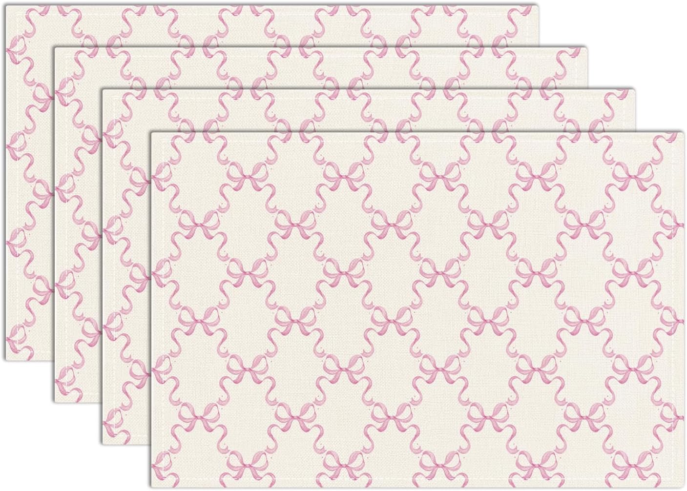 Bow Placemats 12x18 Inch Elegant Ribbon Pattern Table Mat Cute Placemats Spring Table Mats Set of 4 Table Mats for Party Kitchen Dining Decoration-22 4Pcs
Bow Placemats 12x18 Inch Elegant Ribbon Pattern Table Mat Cute Placemats Spring Table Mats Set of 4 Table Mats for Party Kitchen Dining Decoration-22 4Pcs