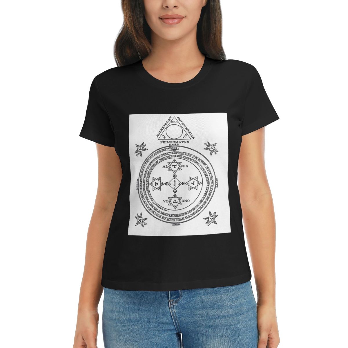 WOMEN TShirt Solomon Circle Goetia Black N White Summer Short Sleeve Tees ONeck Cotton T Shirts Clothes Tops Streetwear 2XL
WOMEN TShirt Solomon Circle Goetia Black N White Summer Short Sleeve Tees ONeck Cotton T Shirts Clothes Tops Streetwear 2XL