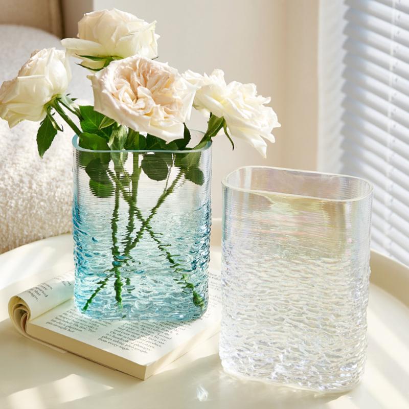 Glass Vase Water Ripple Gradient Terrarium Wavy Pattern Floral Accessories Hydroponics Bottle Home Decoration Accessories
Glass Vase Water Ripple Gradient Terrarium Wavy Pattern Floral Accessories Hydroponics Bottle Home Decoration Accessories