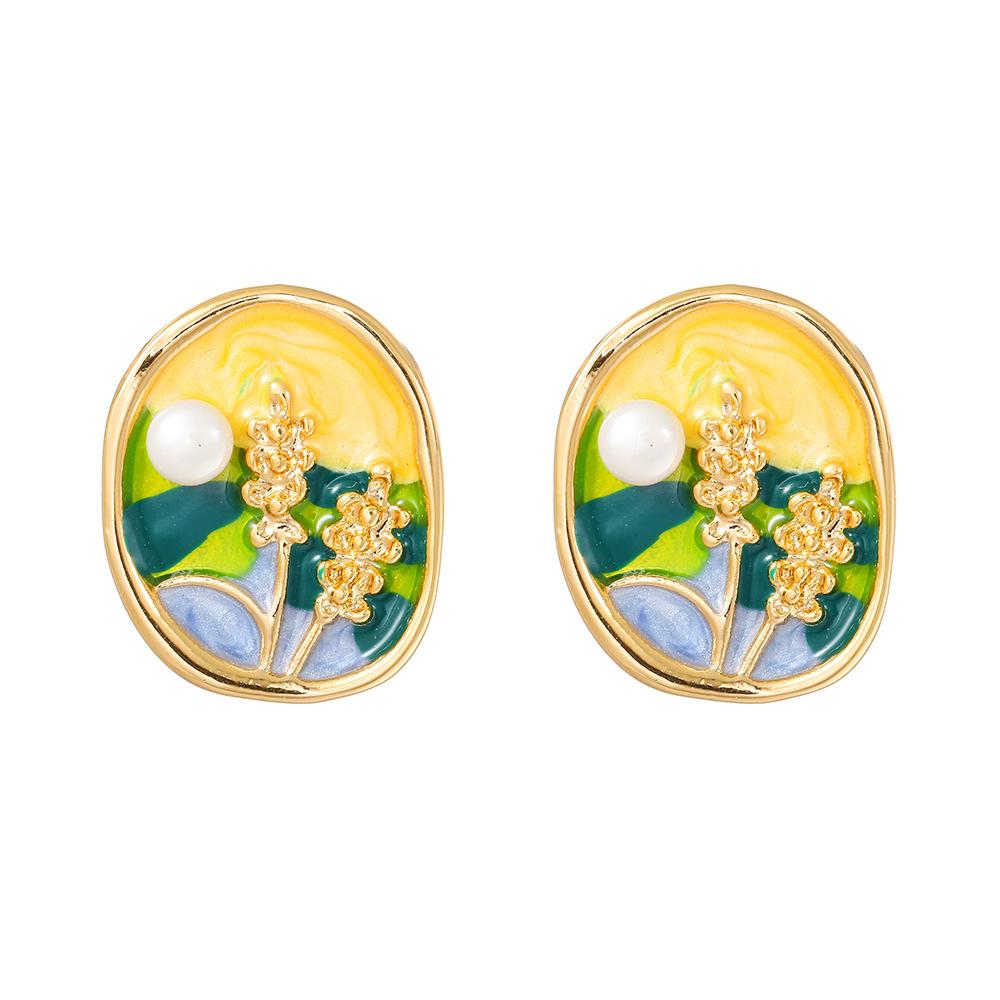 French Vintage Oil Painting Wheat Earrings Niche Light Luxury Freshwater Pearl Mosquito Coil Plate Ear Clip Women S Earless Ear Hole Ear Jewelry
French Vintage Oil Painting Wheat Earrings Niche Light Luxury Freshwater Pearl Mosquito Coil Plate Ear Clip Women S Earless Ear Hole Ear Jewelry
