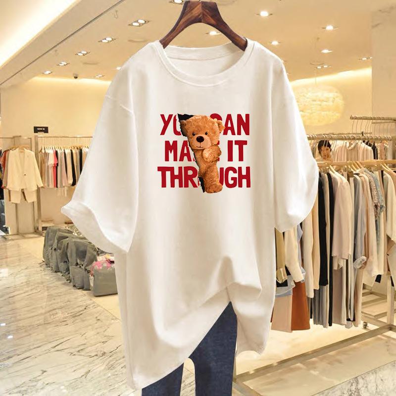 Pure cotton large size casual letter printing T-shirt women s summer new loose early spring top bottoming shirt S
Pure cotton large size casual letter printing T-shirt women s summer new loose early spring top bottoming shirt S
