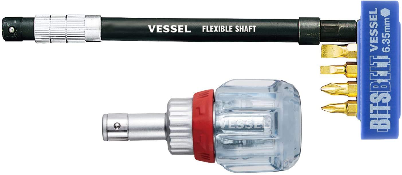 VESSEL Stubby Ratchet Driver Flexible (with Shaft) TD-6700FX-4
VESSEL Stubby Ratchet Driver Flexible (with Shaft) TD-6700FX-4