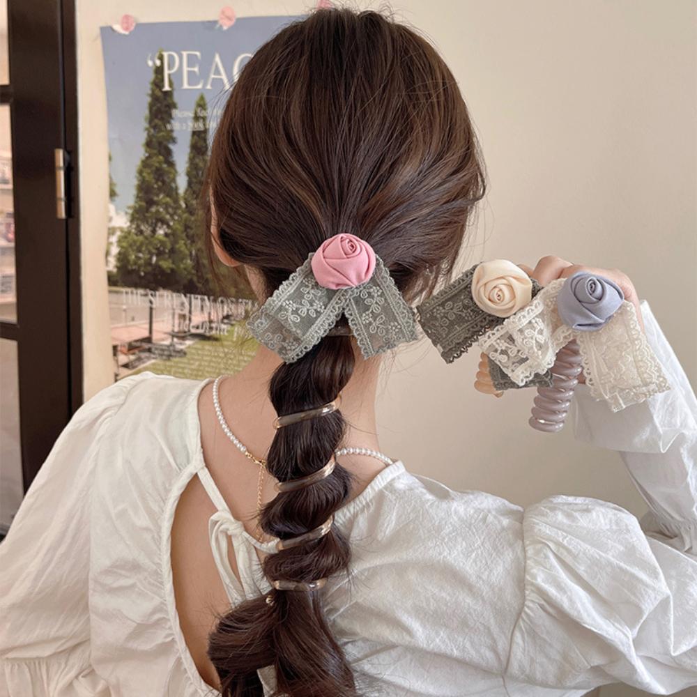 Flower Telephone Line Headband Lace Braid Hair Tie Sweet Telephone Wire Hair Rope Female/Children
Flower Telephone Line Headband Lace Braid Hair Tie Sweet Telephone Wire Hair Rope Female/Children