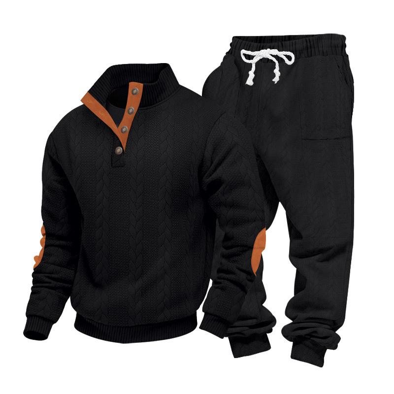 Autumn/Winter Men s Oversized Heavyweight Textured-Weave Stand-Collar Henley Sweatshirt & Casual Trousers Set XXXL чорний
Autumn/Winter Men s Oversized Heavyweight Textured-Weave Stand-Collar Henley Sweatshirt & Casual Trousers Set XXXL чорний