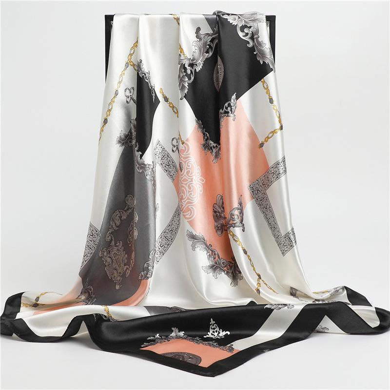 90x90cm Satin Silk Color Block Scarf: Versatile, Decorative Women s Shawl & Sun Protection Headscarf 90x90cm
90x90cm Satin Silk Color Block Scarf: Versatile, Decorative Women s Shawl & Sun Protection Headscarf 90x90cm