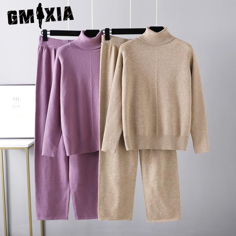 GMXIA Solid-color High-neck Knitted Sweater Set Autumn and Winter Sweater + Lace-up Casual Pants Two-piece Set One Size сірий колір
GMXIA Solid-color High-neck Knitted Sweater Set Autumn and Winter Sweater + Lace-up Casual Pants Two-piece Set One Size сірий колір