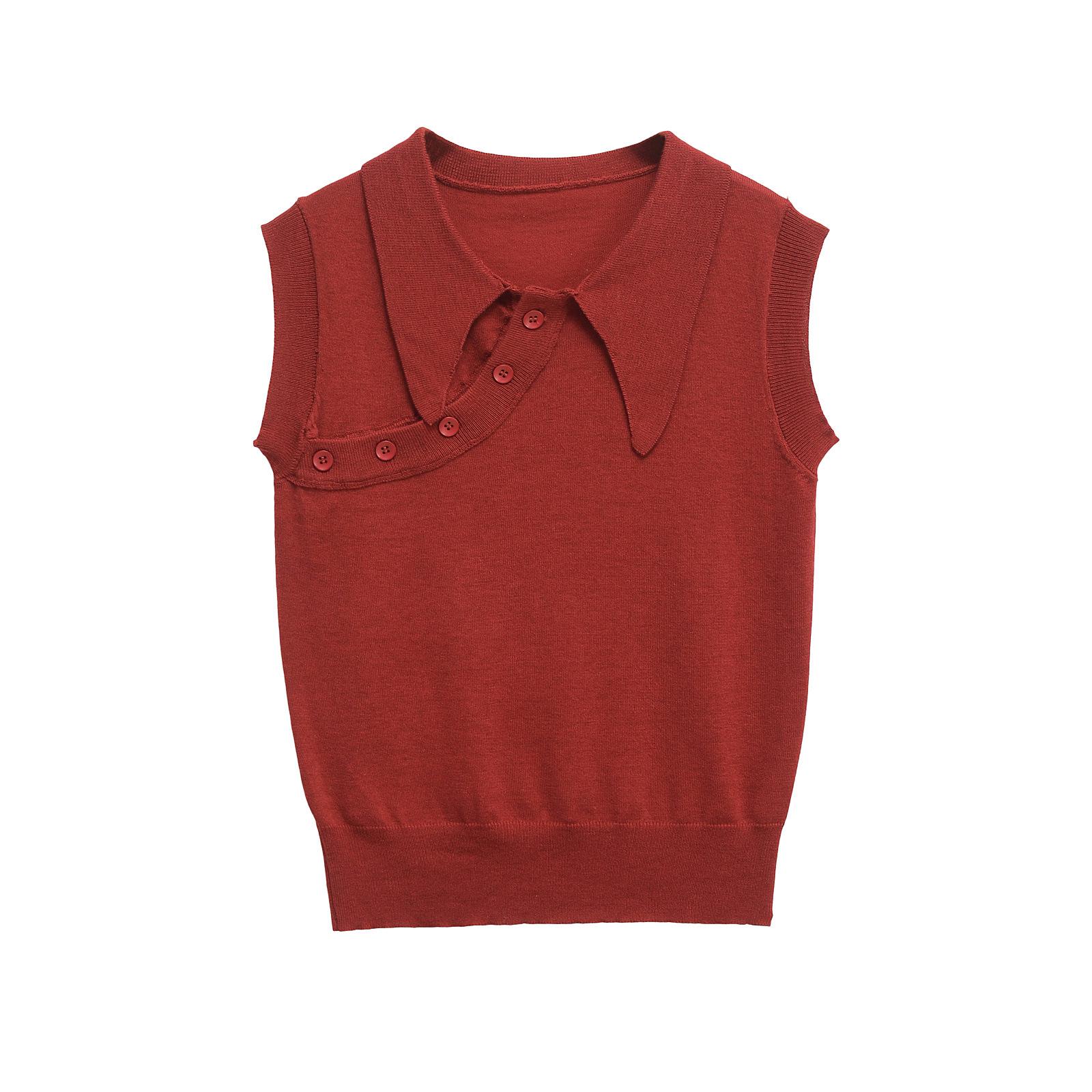 Женский вязаный топ без рукавов на весну 2025 года - Европейский и американский стиль M красный
Женский вязаный топ без рукавов на весну 2025 года - Европейский и американский стиль M красный