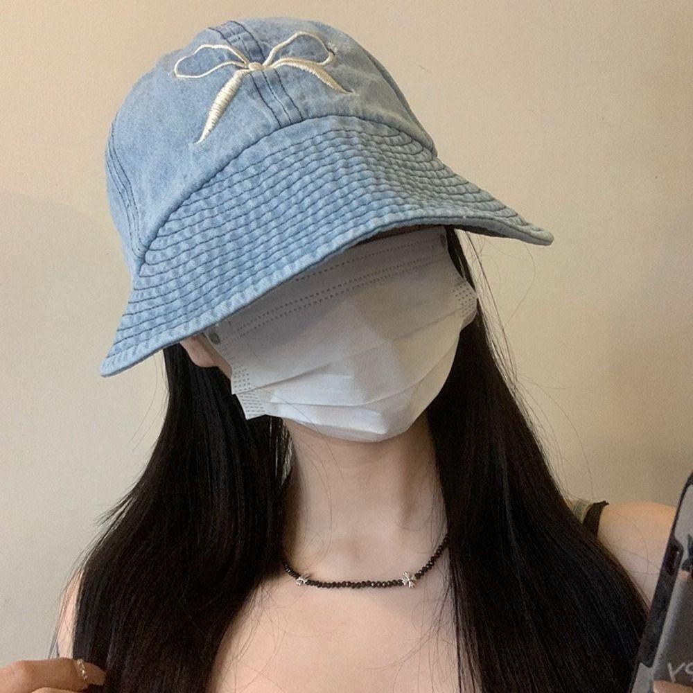 Big Brimmed Embroidery Bow Bucket Hat Basin Hat Denim Baseball Cap Apparel Accessories Sports светло-синий
Big Brimmed Embroidery Bow Bucket Hat Basin Hat Denim Baseball Cap Apparel Accessories Sports светло-синий