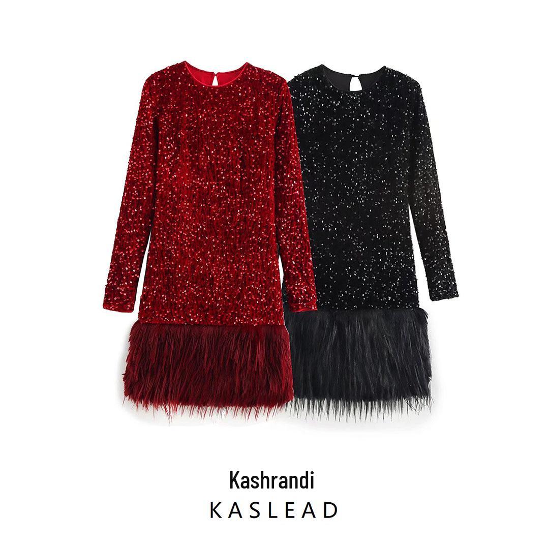 Women s 2024 Winter Dress: European & American Style, Simple Round Neck, Fuzzy Sequin Spliced. Small
Women s 2024 Winter Dress: European & American Style, Simple Round Neck, Fuzzy Sequin Spliced. Small