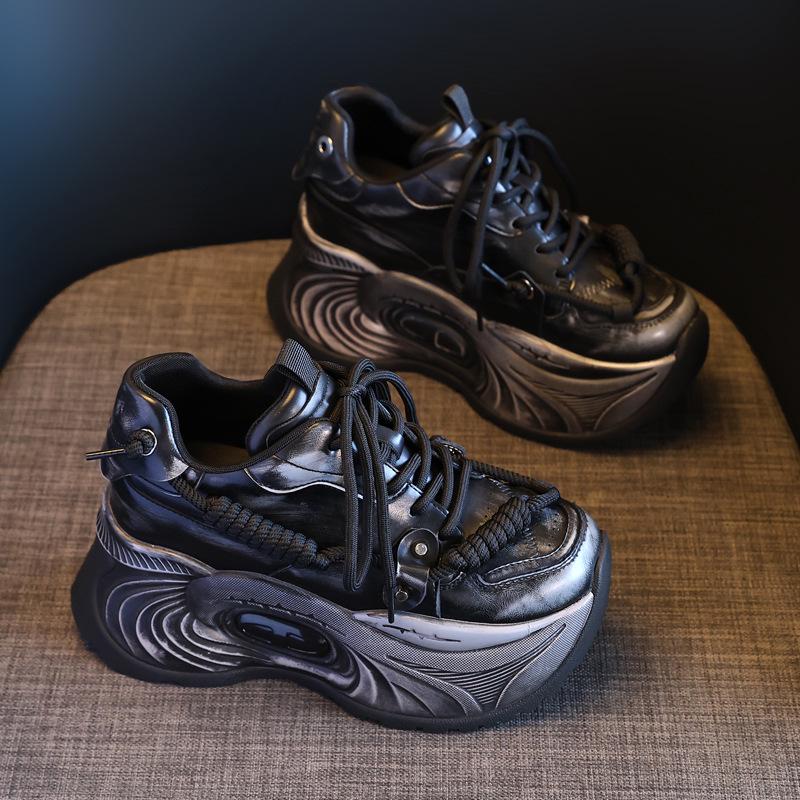 ZDW5587-7 Женские винтажные кроссовки на платформе с толстой подошвой в стиле «папа», коллекция осень 2024. Size 34