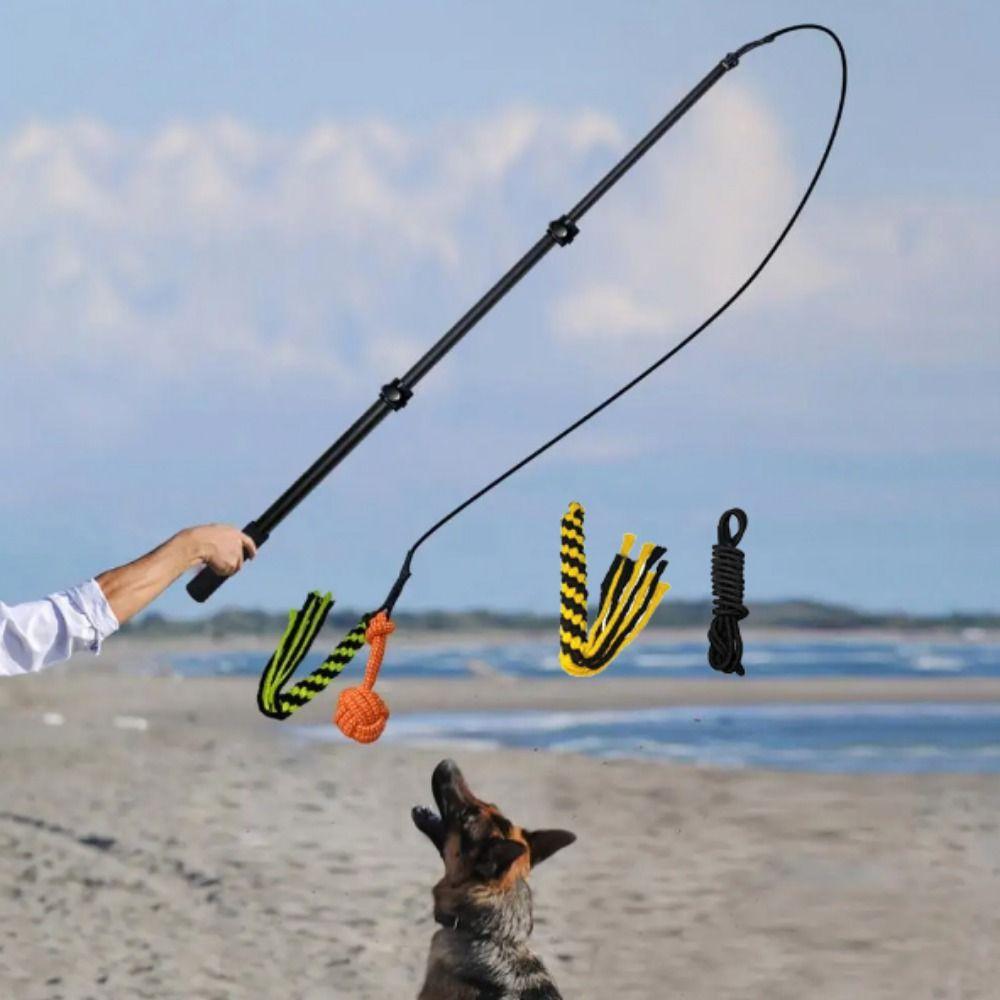 Interactive Retractable Pole Dog Chew Toy Cotton Rope Dog Flirt Pole With Tug Toy Training
Interactive Retractable Pole Dog Chew Toy Cotton Rope Dog Flirt Pole With Tug Toy Training