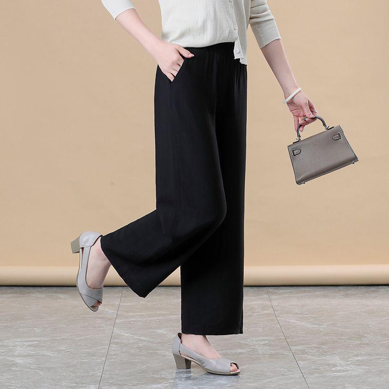 Women s Cotton Linen Wide-Leg Nine-Point Pants - Lightweight Tencel for Middle-Aged and Elderly Summer Wear L (80-105 lbs)
Women s Cotton Linen Wide-Leg Nine-Point Pants - Lightweight Tencel for Middle-Aged and Elderly Summer Wear L (80-105 lbs)