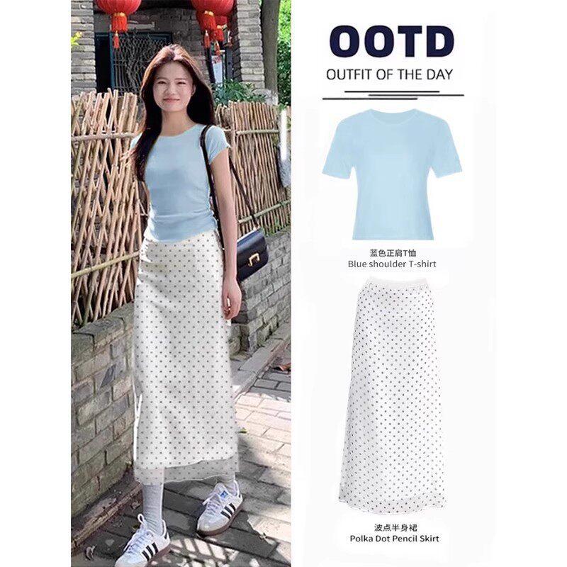 White a-word polka dot skirt long women s spring and summer dopamine miu wear hip-wrapped waist skirt S грязно-белый
White a-word polka dot skirt long women s spring and summer dopamine miu wear hip-wrapped waist skirt S грязно-белый