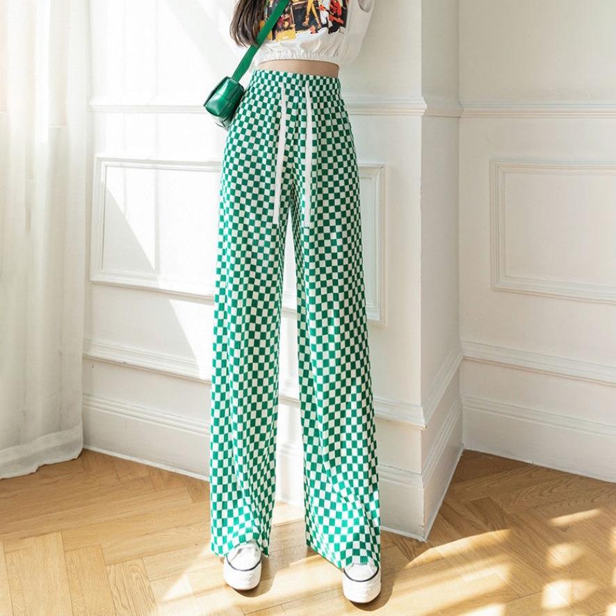 Женские широкие брюки с высокой талией в шахматную клетку - черно-белый клетчатый леопардовый узор, повседневный свободный крой для весны и осени One Size (40-70 kg)
Женские широкие брюки с высокой талией в шахматную клетку - черно-белый клетчатый леопардовый узор, повседневный свободный крой для весны и осени One Size (40-70 kg)