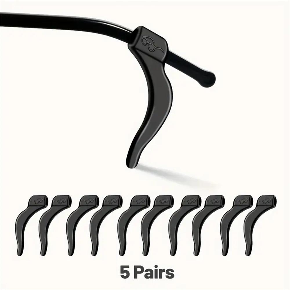 5pairs Silicone Anti-Slip Ear Hooks Women Men Antiskid Glasses Leg Ear Sleeve Anti-Fall Eyewear Holder Accessories Black
5pairs Silicone Anti-Slip Ear Hooks Women Men Antiskid Glasses Leg Ear Sleeve Anti-Fall Eyewear Holder Accessories Black