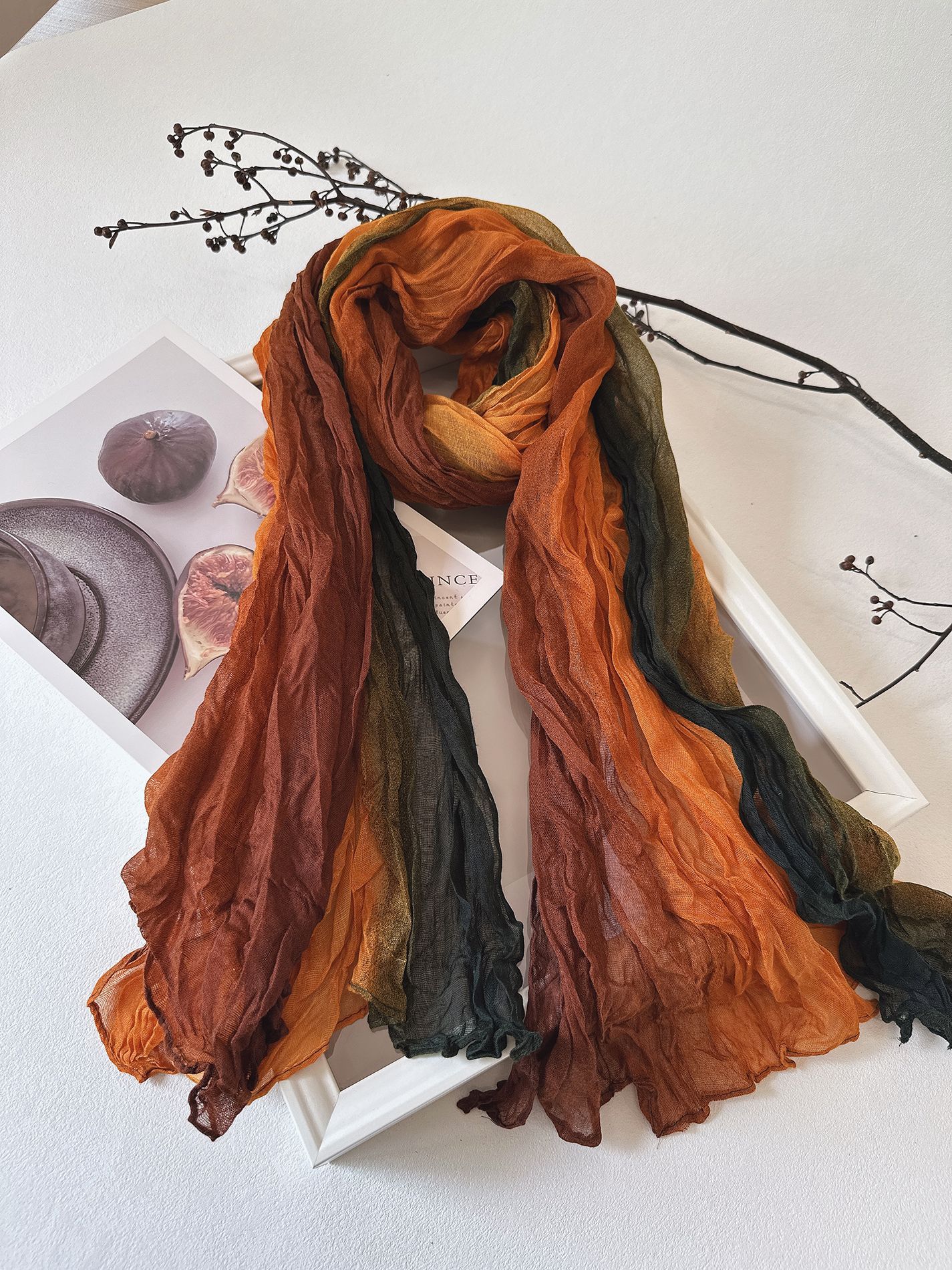 Korean Atmosphere Mori Autumn And Winter Tie-Dye Cotton And Linen Scarf Women S Thin Oversized Literary Shawl High-End 180-80cm
Korean Atmosphere Mori Autumn And Winter Tie-Dye Cotton And Linen Scarf Women S Thin Oversized Literary Shawl High-End 180-80cm