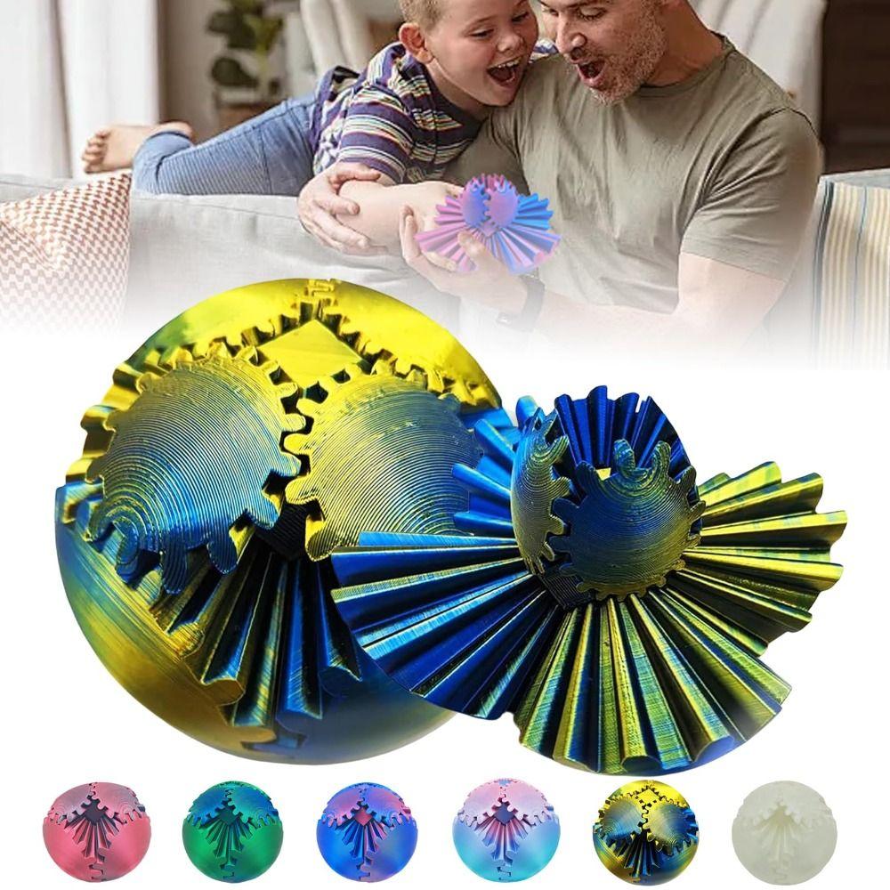 Gear Sphere 3D Printed Gear Ball Fidget Toy Stress Ball Creative Spin Ball for Kids Blue-6cm
Gear Sphere 3D Printed Gear Ball Fidget Toy Stress Ball Creative Spin Ball for Kids Blue-6cm