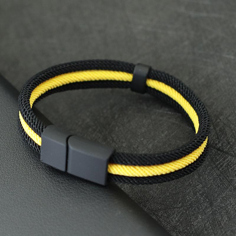 Noter New Fashion Men Rope Bracelet Openable Magnet Buckle Cool Biker Accessories Matching Wrap Braslet Gift For Him Pulseira 20.5cm(8inch) жовтий
Noter New Fashion Men Rope Bracelet Openable Magnet Buckle Cool Biker Accessories Matching Wrap Braslet Gift For Him Pulseira 20.5cm(8inch) жовтий