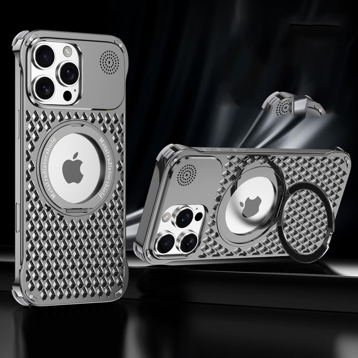 R-JUST RJ64 For iPhone 16 Pro Max Magnetic Case Aluminum Alloy Perfume Cooling Phone Cover with Rotating Kickstand Black
R-JUST RJ64 For iPhone 16 Pro Max Magnetic Case Aluminum Alloy Perfume Cooling Phone Cover with Rotating Kickstand Black