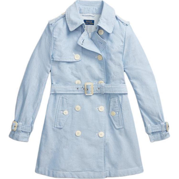 Polo Ralph Lauren SS24 Solid Color Double-Breasted Belted Long Sleeve Trench Coat Kids coats Classic-Oxford-Blue CWPOOTWG6020150-400 XL
Polo Ralph Lauren SS24 Solid Color Double-Breasted Belted Long Sleeve Trench Coat Kids coats Classic-Oxford-Blue CWPOOTWG6020150-400 XL