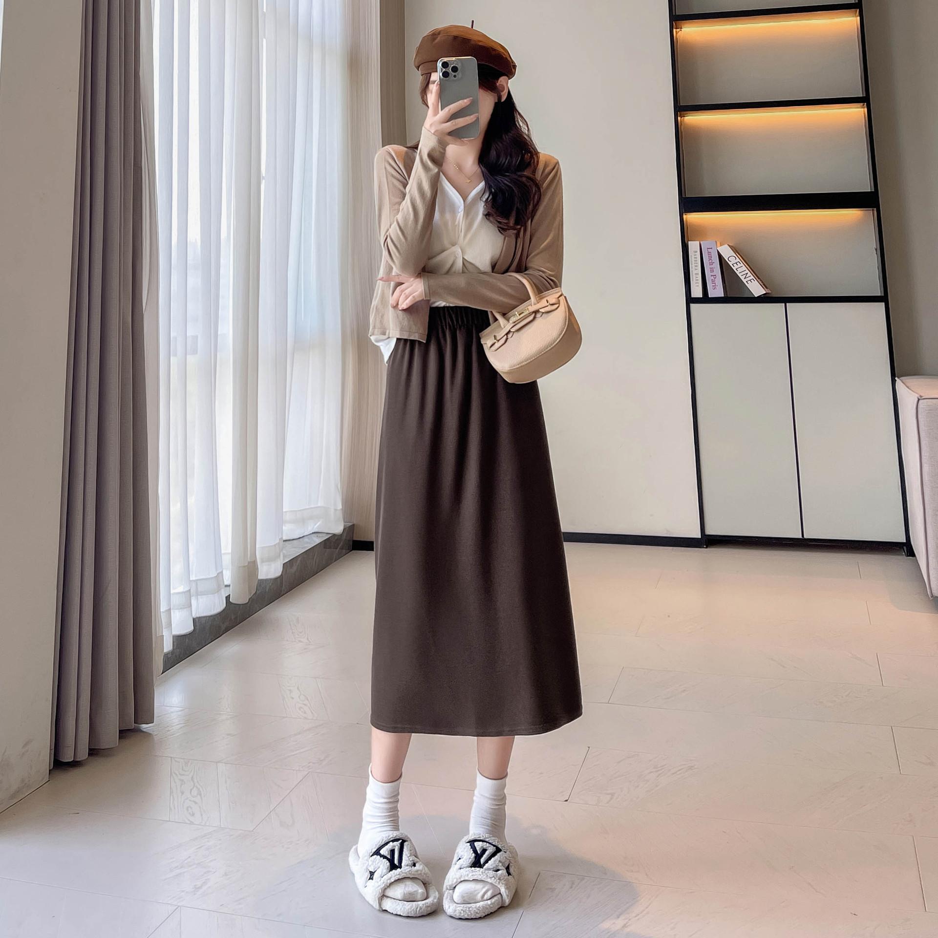 Осенне-зимняя трикотажная длинная юбка женская с высокой талией черная серая винтажная корейская А-силуэт свободные юбки раздельная уличная одежда XL хаки
Осенне-зимняя трикотажная длинная юбка женская с высокой талией черная серая винтажная корейская А-силуэт свободные юбки раздельная уличная одежда XL хаки