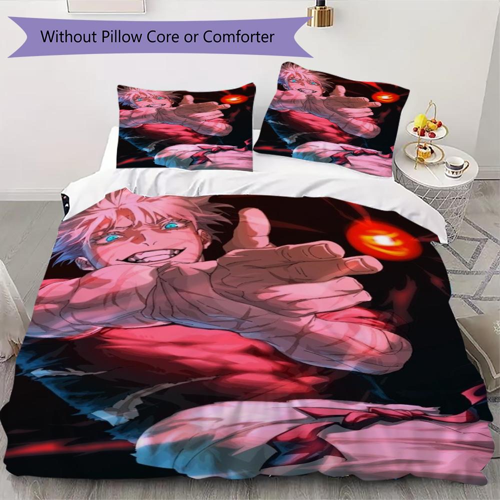 Jujutsu Kaisen Pattern Bedding uilt Set uilt Cover Pillowcase Home Decoration Birthday Gift (1 * duvet cover + 2 * pillowcase without core) 135x200cm
Jujutsu Kaisen Pattern Bedding uilt Set uilt Cover Pillowcase Home Decoration Birthday Gift (1 * duvet cover + 2 * pillowcase without core) 135x200cm