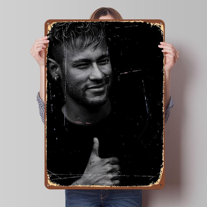 Neymar Black and White Portrait Printed Poster Customized Wall Art Retro Vintage Metal Tin Signs for Home Room Decoration Cozy 7.9x11.8In(20x30cm)
Neymar Black and White Portrait Printed Poster Customized Wall Art Retro Vintage Metal Tin Signs for Home Room Decoration Cozy 7.9x11.8In(20x30cm)