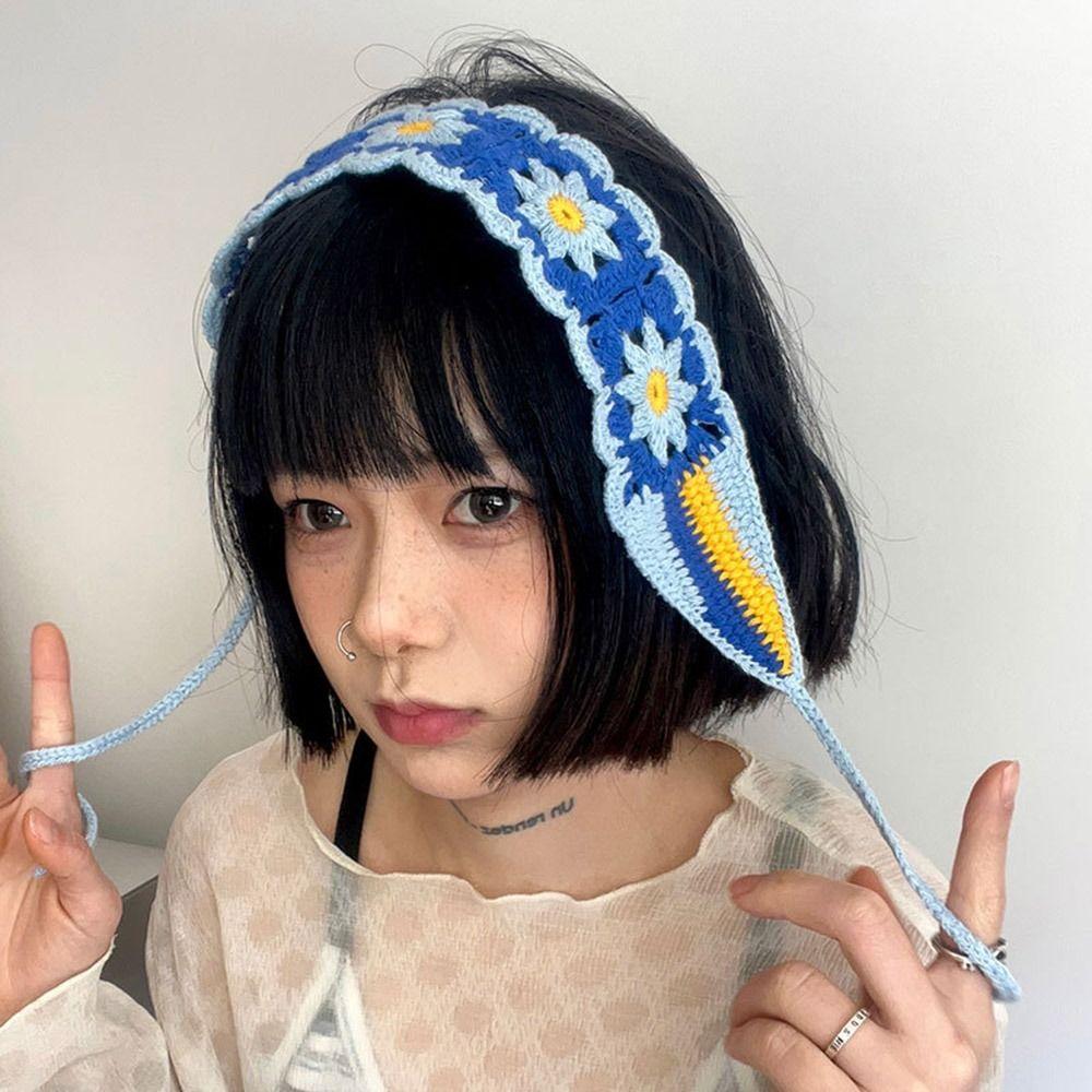 Flowers For Girls Headwrap Knitted For Women Bandanas Crochet Hair Band Hairband Hair Accessories blue
Flowers For Girls Headwrap Knitted For Women Bandanas Crochet Hair Band Hairband Hair Accessories blue