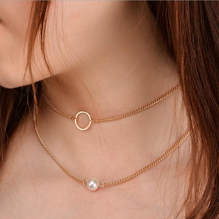 Elegant Multi-layer Pearl Necklace Choker Alloy Short Chain Necklaces Jewelry Gold
Elegant Multi-layer Pearl Necklace Choker Alloy Short Chain Necklaces Jewelry Gold