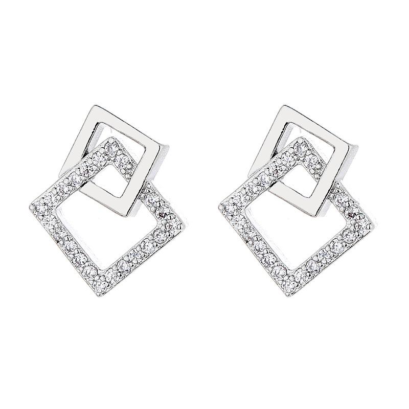 Fashion Geometric Square Stud Earrings Design Sense Temperament Hollow Earrings Women S Tide Simple Antique Silver Jewelry 925 silver
Fashion Geometric Square Stud Earrings Design Sense Temperament Hollow Earrings Women S Tide Simple Antique Silver Jewelry 925 silver